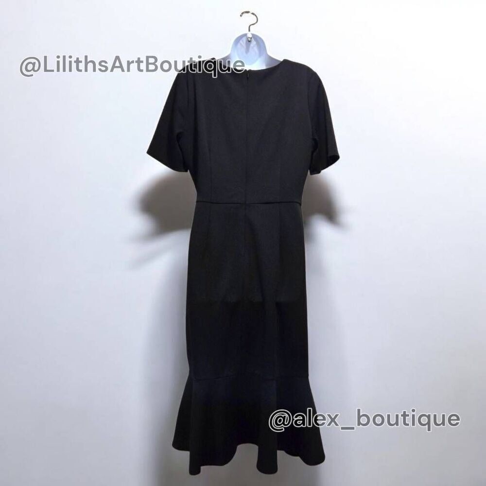 London Times Flounce Twist Midi Dress(C049)-Size 12 for Women - Picture 4 of 11
